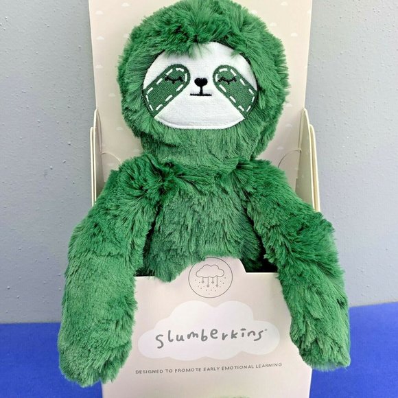 Slumberkins Slumber Sloth Kin Emerald Green Silky Affirmation Card Book New - Picture 2 of 4